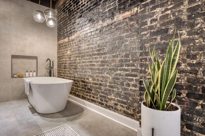 En Suite Tub with Exposed Brick [MD]
